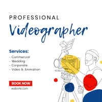 Videographer Lineart Instagram Post Image Preview