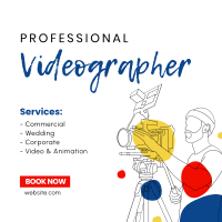 Videographer Lineart Instagram post Image Preview