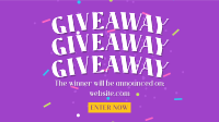Confetti Giveaway Announcement Facebook Event Cover Design