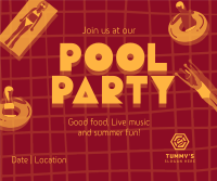 Exciting Pool Party Facebook Post Design