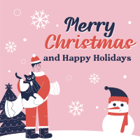 Christmas Holiday Santa Instagram Post Design