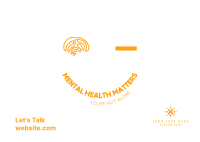 Mental Health Matters Postcard Image Preview