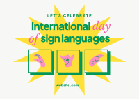 International Day of Sign Languages Postcard Image Preview