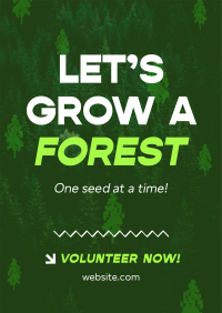 Forest Grow Tree Planting Poster Design