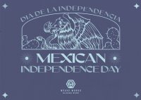 Retro Mexican Independence Day Postcard Image Preview