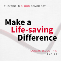 Simple Blood Donor Drive Instagram Post Image Preview