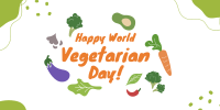 Happy Vegetarian Day Twitter Post Design