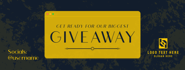 Elegant Sleek Giveaway Facebook Cover Design Image Preview