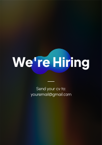 We're Hiring Holographic Poster Design
