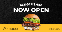 Burger Shop Opening Facebook ad Image Preview