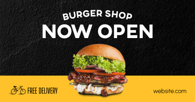 Burger Shop Opening Facebook ad Image Preview