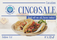 Cinco De Mayo Food Promo Postcard Design