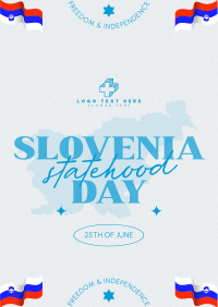 Minimalist Slovenia Statehood Day Flyer Image Preview