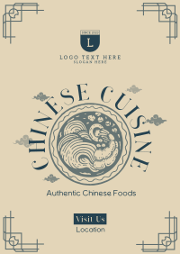 Authentic Chinese Cuisine Poster Design