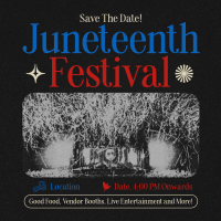 Retro Juneteenth Festival Linkedin Post Image Preview
