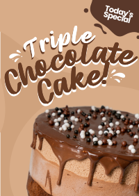 Triple Chocolate Cake Flyer Image Preview