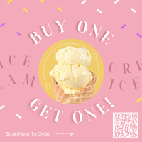 Scream for Ice Cream Instagram Post Design