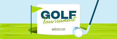 Simple Golf Tournament Twitter header (cover) Image Preview