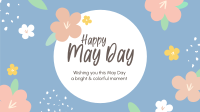 Happy May Day Flowers Facebook Event Cover Design