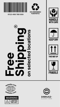 Shipping Label Instagram story Image Preview