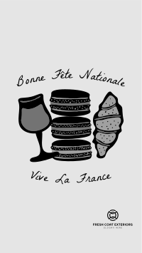 French Food Illustration Facebook story Image Preview