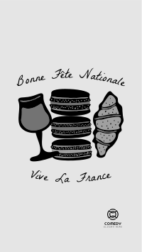 French Food Illustration Facebook story Image Preview