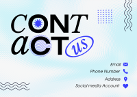 Minimalist Contact Us Postcard Design