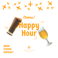 Sparkling Happy Hour Instagram post Image Preview