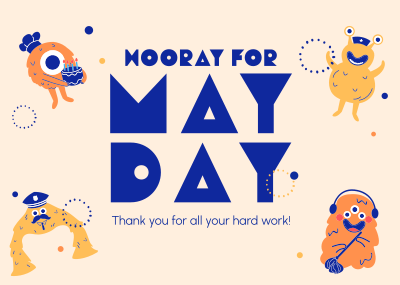 Hooray May Day Postcard Image Preview