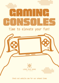 Gaming Consoles Sale Poster Design