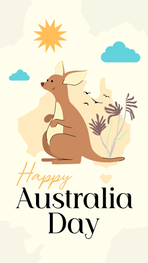 Kangaroo Australia Day Instagram story Image Preview