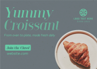 Baked Croissant Postcard Design