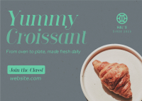 Baked Croissant Postcard Image Preview