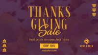 Thanksgiving Leaves Sale Facebook Event Cover Design