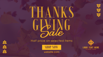 Thanksgiving Leaves Sale Facebook event cover Image Preview