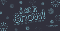 Let It Snow Winter Greeting Facebook ad Image Preview