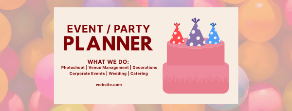 Party Hats Facebook Cover Design Image Preview