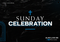 Sunday Celebration Postcard Image Preview