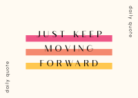 Move Forward Postcard Design