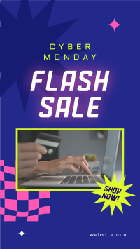 Cyber Flash Sale Whatsapp Story Design