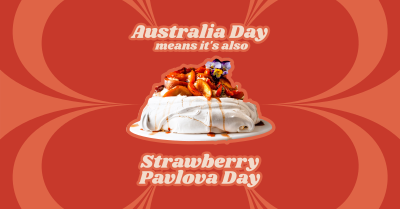 Australian Strawberry Pavlova Facebook ad Image Preview