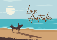 Bondi Beach Postcard Design