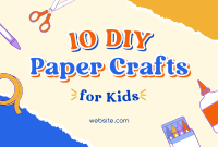Kids Paper Crafts Pinterest board cover Image Preview