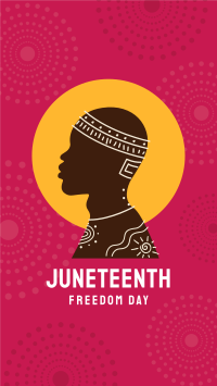 Beautiful Juneteenth Man Facebook story Image Preview