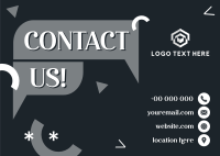 Business Contact Details Postcard Design