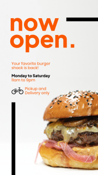 Burger Shack Opening Instagram story Image Preview