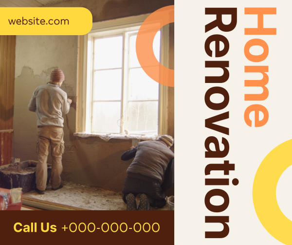 Home Renovation Facebook Post Design