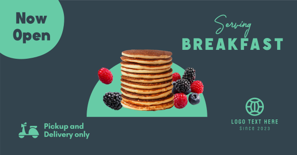 New Breakfast Restaurant Facebook Ad Design Image Preview