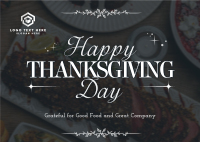 Thanksgiving Feast Postcard Design