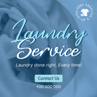 Professional Dry Cleaning Laundry Instagram Post Design